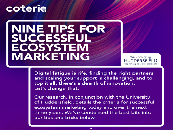 Coterie Infographic on Nine Tips for Successful Ecosystems Marketing