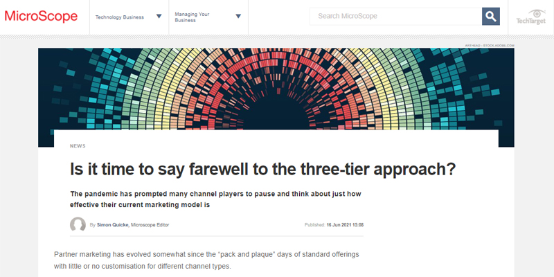 Screengrab of MicroScope blog 'Is it time to say farewell to the three-tier approach?'